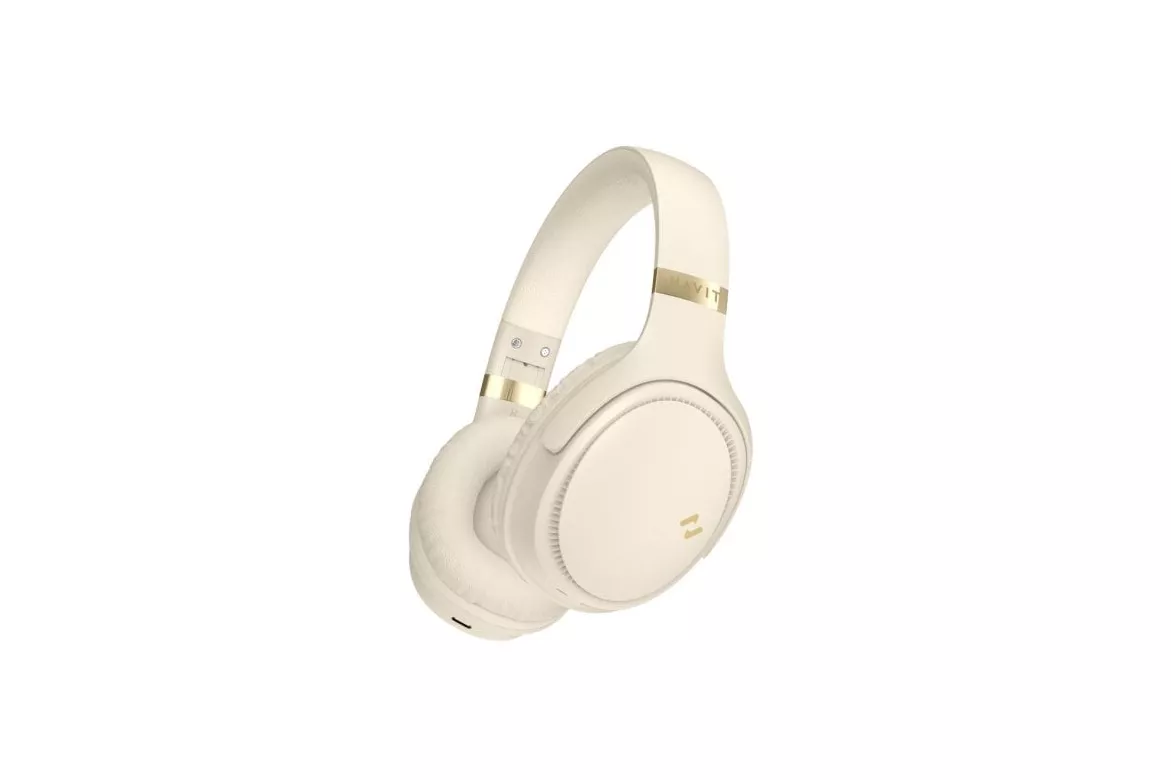 Auriculares Havit H630BT inalámbricos y con cable Bluetooth 5.3 plegables con micrófono, color butter yellow