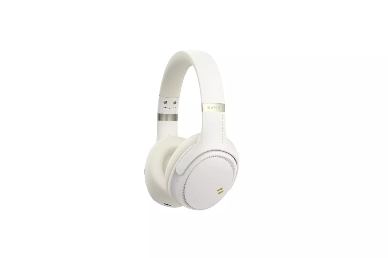 Auriculares Havit H630BT PRO inalámbricos y con cable Bluetooth 5.3 con Cancelación Activa de Ruido para llamadas y música Butter-yellow