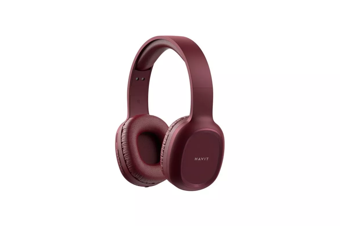 Auriculares Havit PRO Bluetooth in-ear inalámbricos y con cable, llamadas, música y deporte, color borgoña