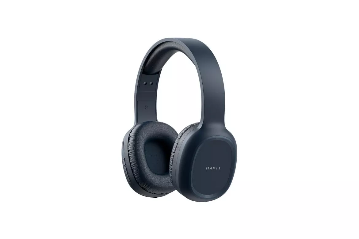 Auriculares Havit PRO inalámbricos y con cable Bluetooth para llamadas, música y deporte, color azul