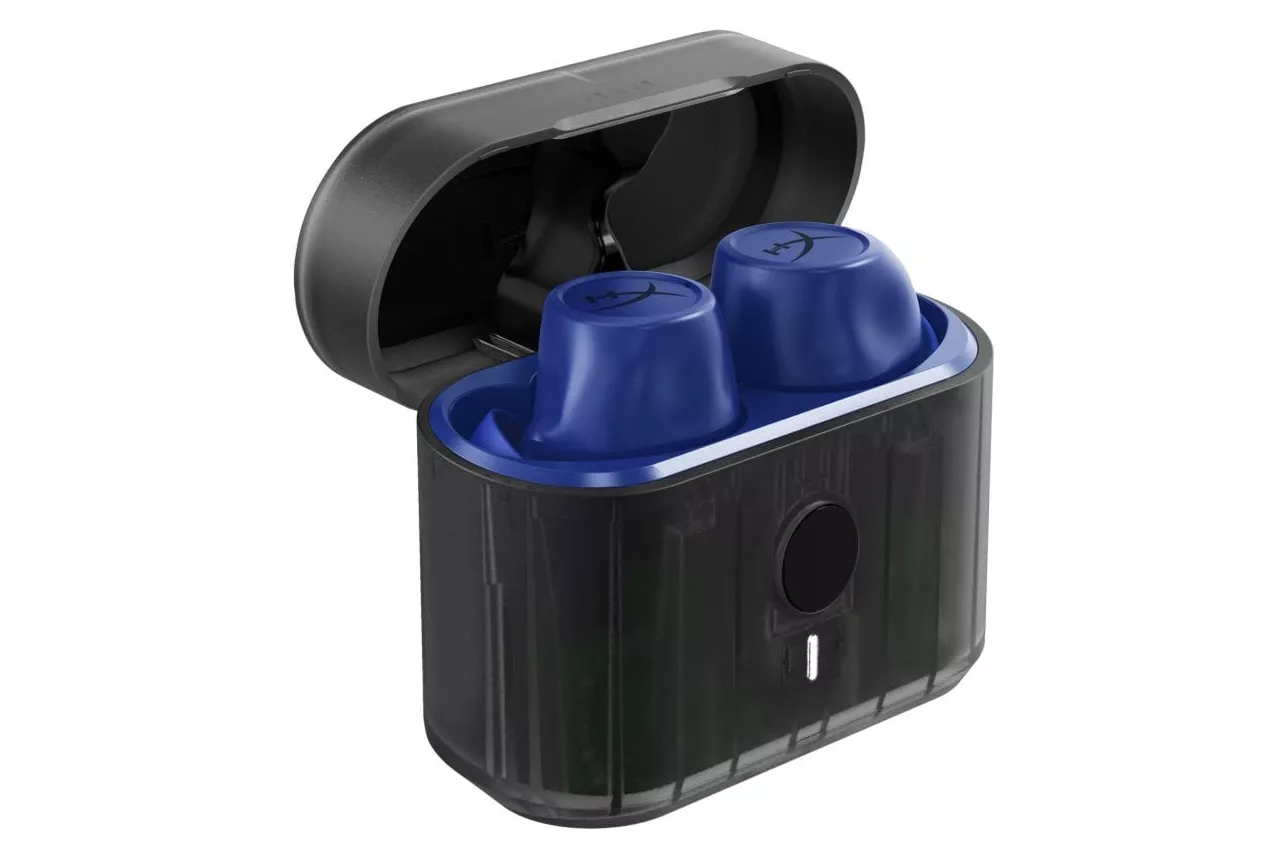 Auriculares HyperX Cirro Buds Pro inalámbricos Bluetooth con Cancelación de Ruido híbrida, micrófono y protección IPX4, color azul