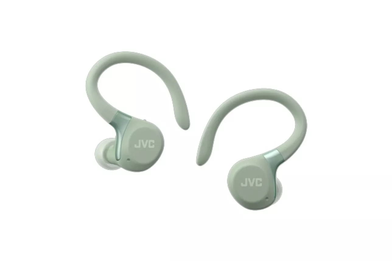 Auriculares JVC HA-EC75T-G-U inalámbricos Bluetooth deportivos con protección IP57, micrófono y carga USB-C, color verde