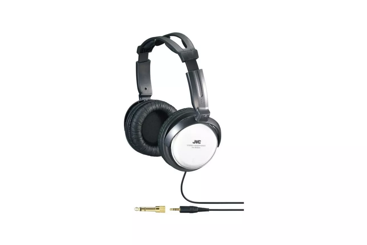 Auriculares JVC HA-RX500-E con cable, jack 3,5 mm para música, color negro y blanco