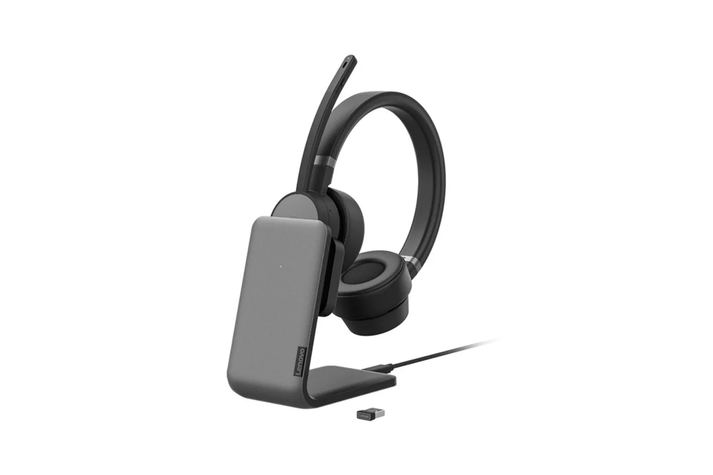 Auriculares Lenovo Go Wireless ANC Headset con Cancelación de Ruido, Bluetooth, Oficina, Negro