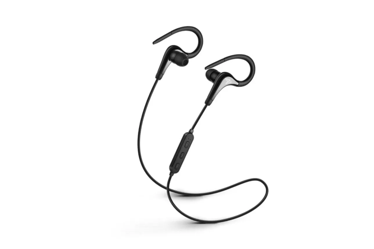 Auriculares Savio WE-03 inalámbricos Bluetooth para deporte con micrófono y control integrado negros
