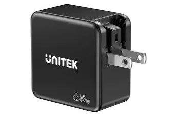 Fuente de Alimentación UNITEK 65W GaN Power Delivery Modelo P1117B Carga Rápida Universal