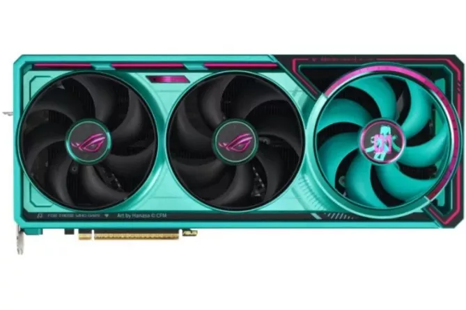 Tarjeta Gráfica ASUS ROG Astral RTX 5080 16GB GDDR7 OC Hatsune Miku Reflex 2 RTX AI DLSS4