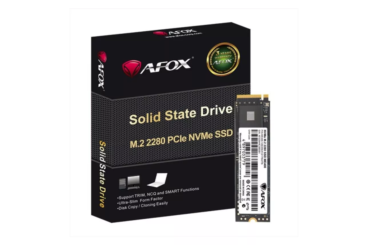 Disco Duro AFOX ME400 1,02TB M.2 NVMe PCIe 4.0 7300MB/s 3D NAND
