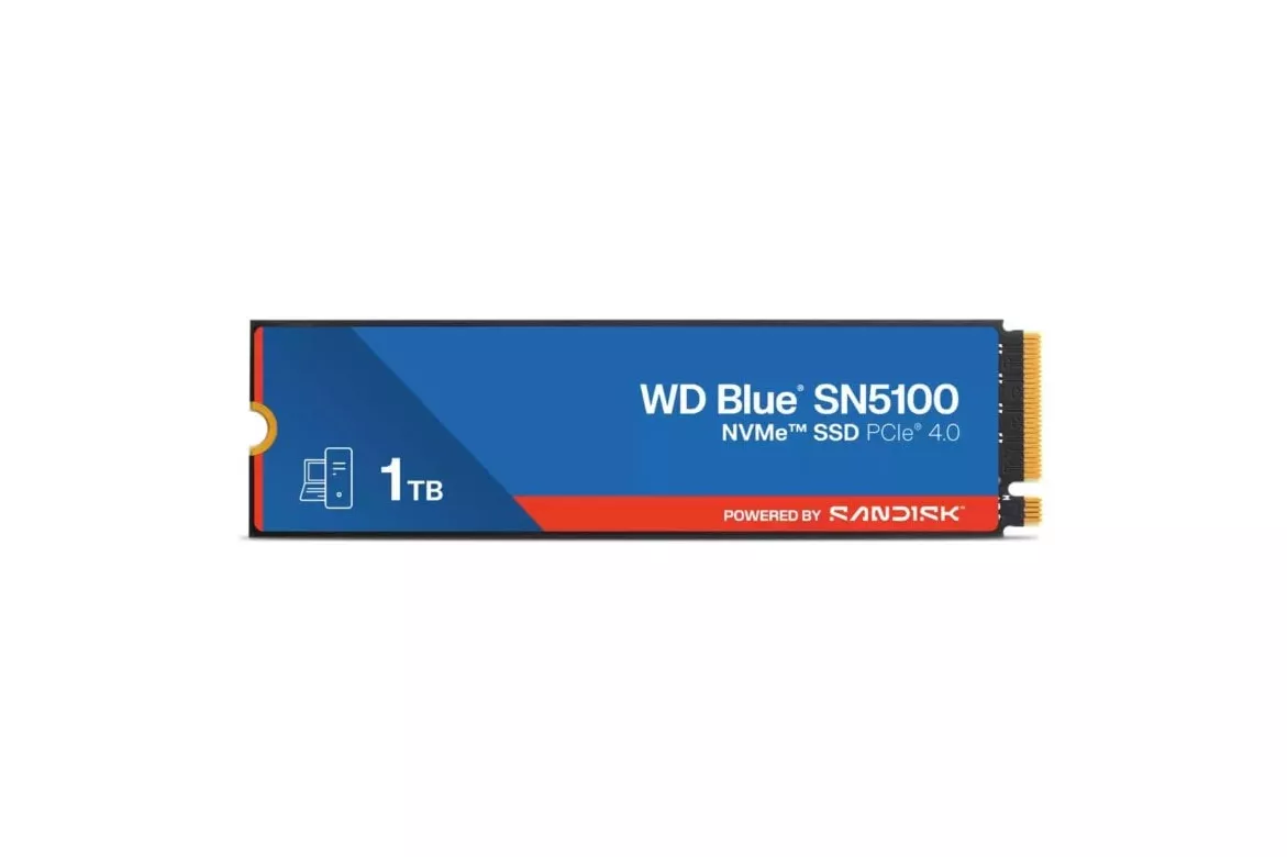 Disco Duro Western Digital WD Blue SN5100 1TB M.2 NVMe 7100MB/s Encriptación HW