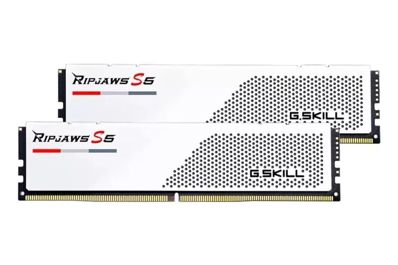 Memoria RAM G.Skill Ripjaws S5 F5-5200J4040A48GX2-RS5W 96GB 2x48GB DDR5 5200MHz CL40 Intel XMP Disipador Blanco