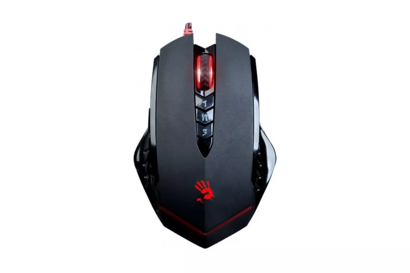 Ratón A4Tech V8M USB 3200 DPI Negro Rojo 8 Botones Memoria Gaming