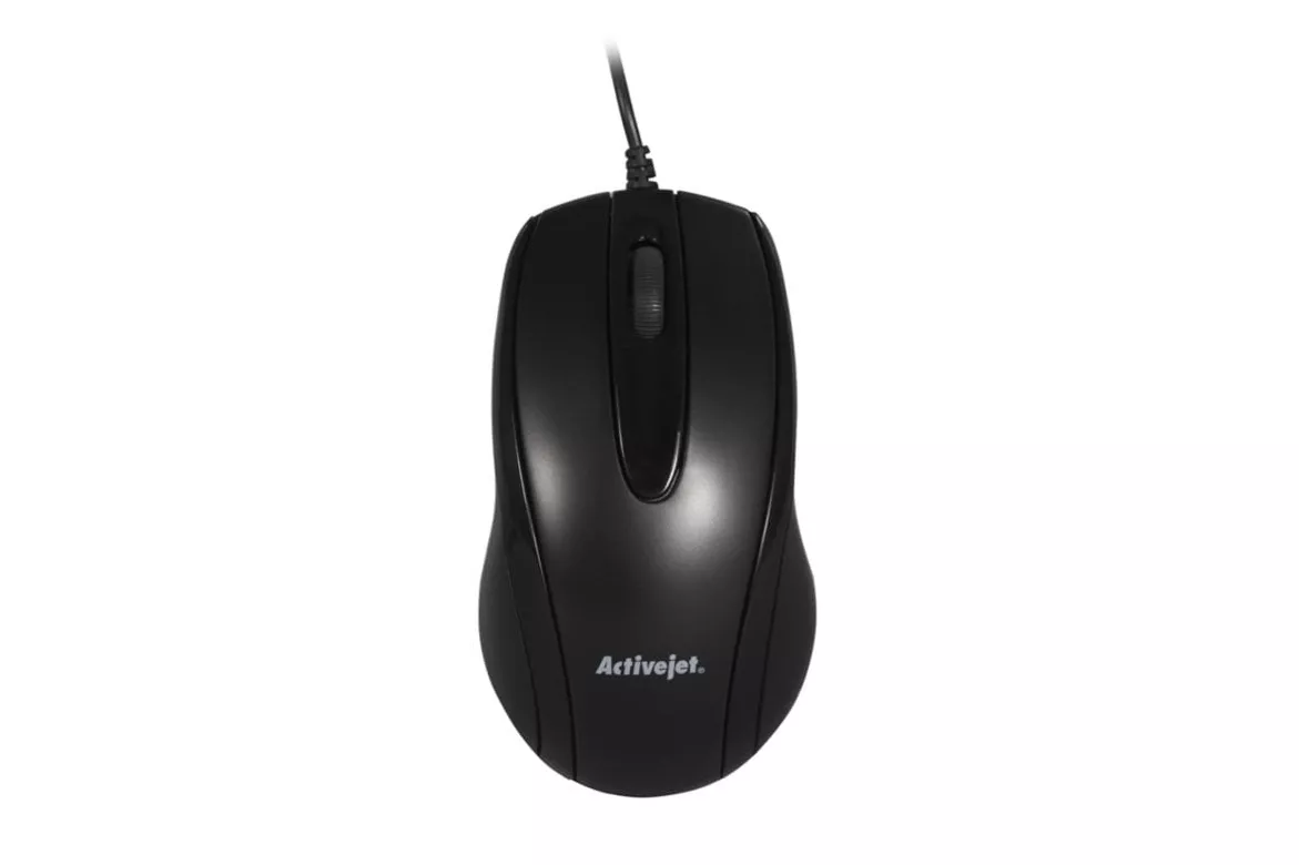 Ratón Activejet AMY-083 USB 1000DPI Negro Ambidiestro Plug and Play