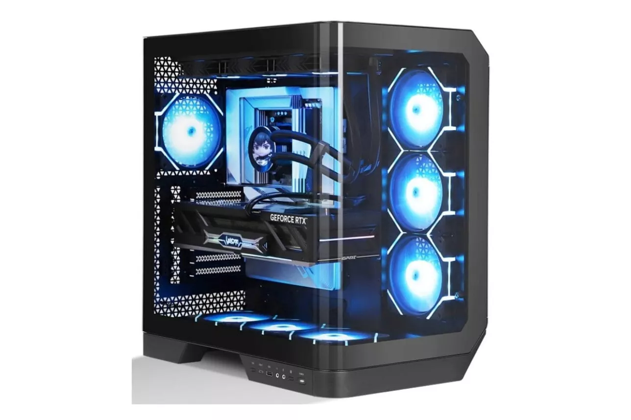 Caja PC darkFlash DY570 Black Full Tower Vidrio Curvo 4xARGB ATX