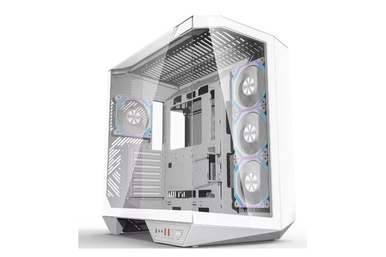 Torre darkFlash DY470 White Full Tower ATX Panorámica Vidrio 4x ARGB PWM