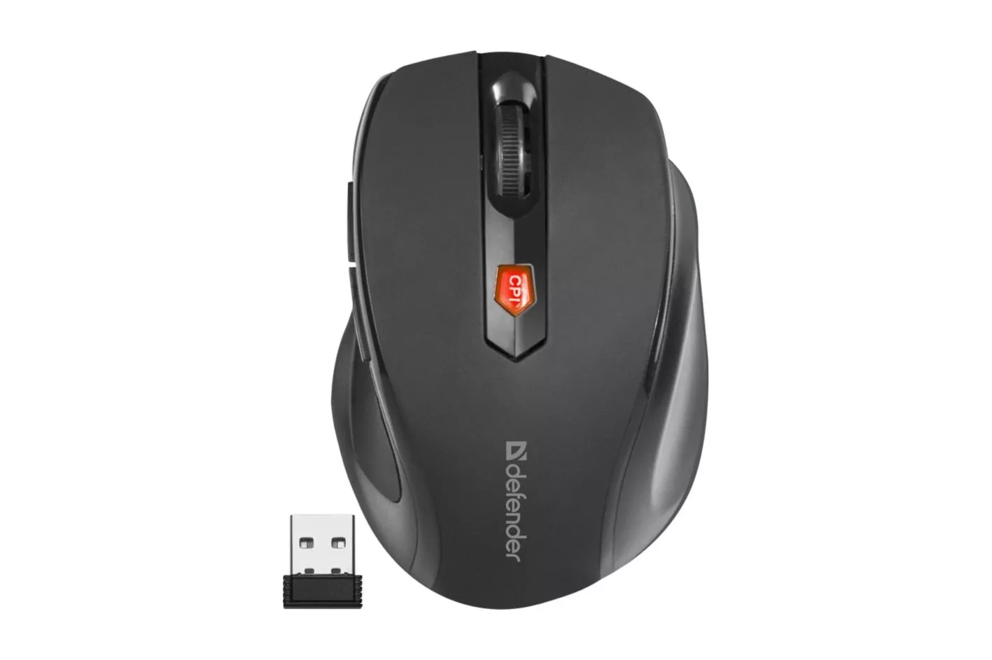 Ratón Defender ULTRA MM-315 Inalámbrico RF 1600DPI Negro 6 Botones Ergonómico