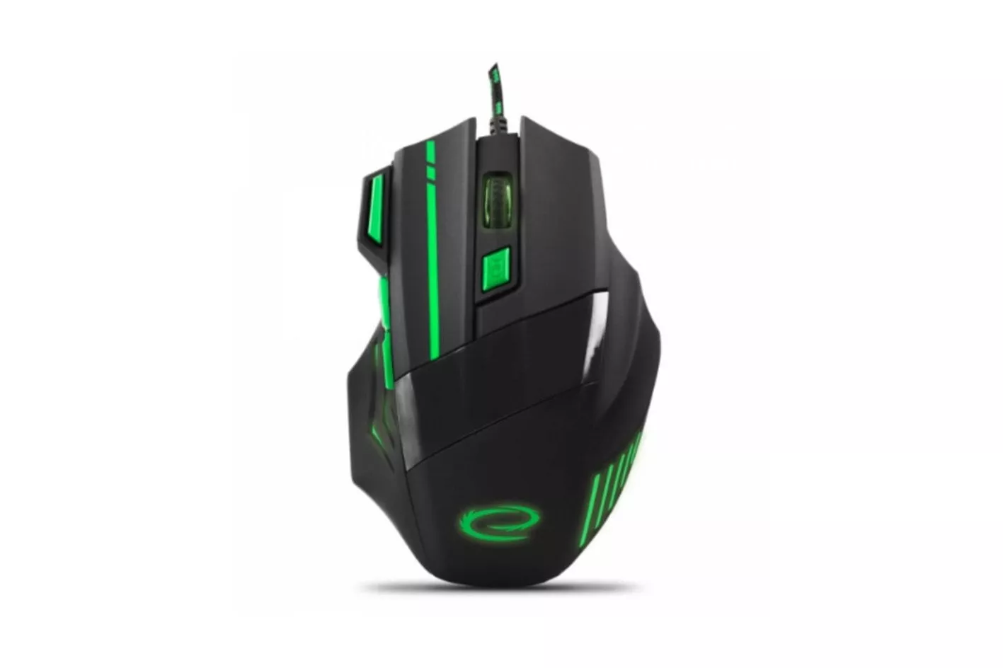 Ratón Esperanza EGM201G USB 2400 DPI Negro Verde Iluminación 7 Botones