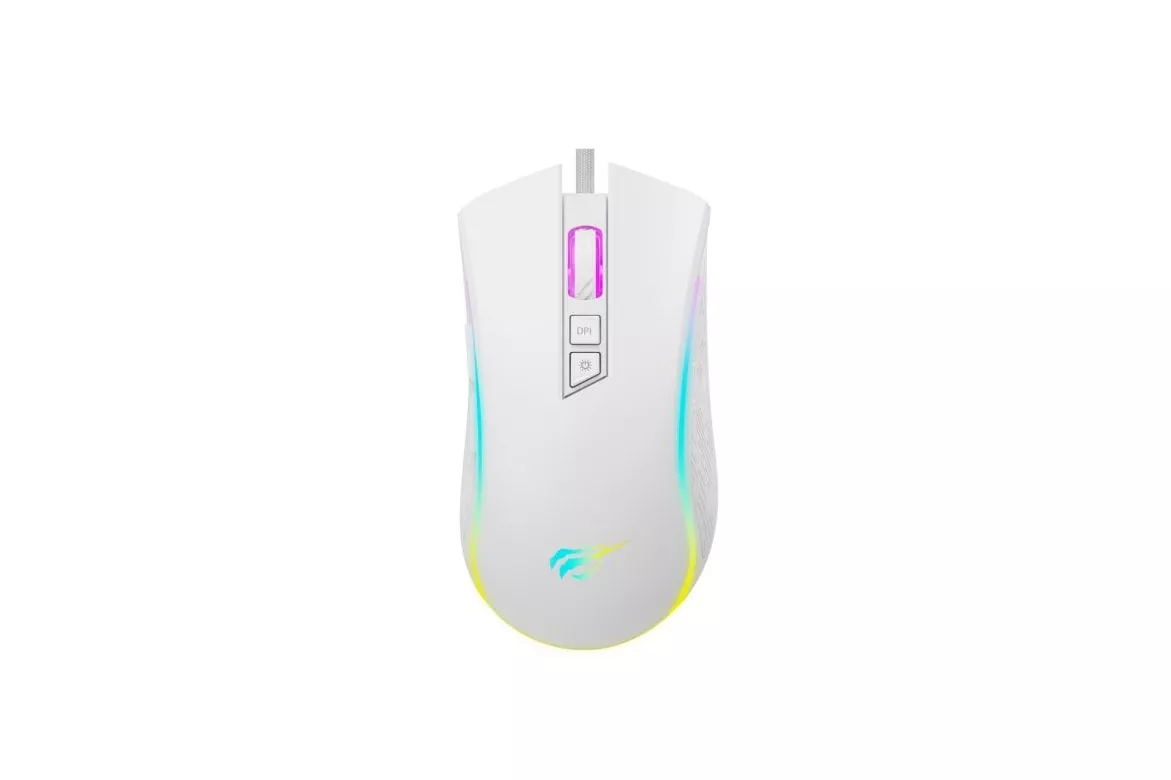 Ratón Havit MS1034 USB 4800DPI Blanco 7 Botones Ergonomía Gaming