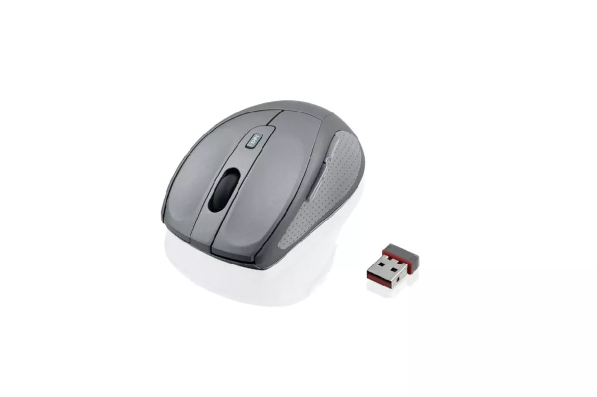 Ratón iBox Swift RF inalámbrico 1600DPI Gris agarre de goma