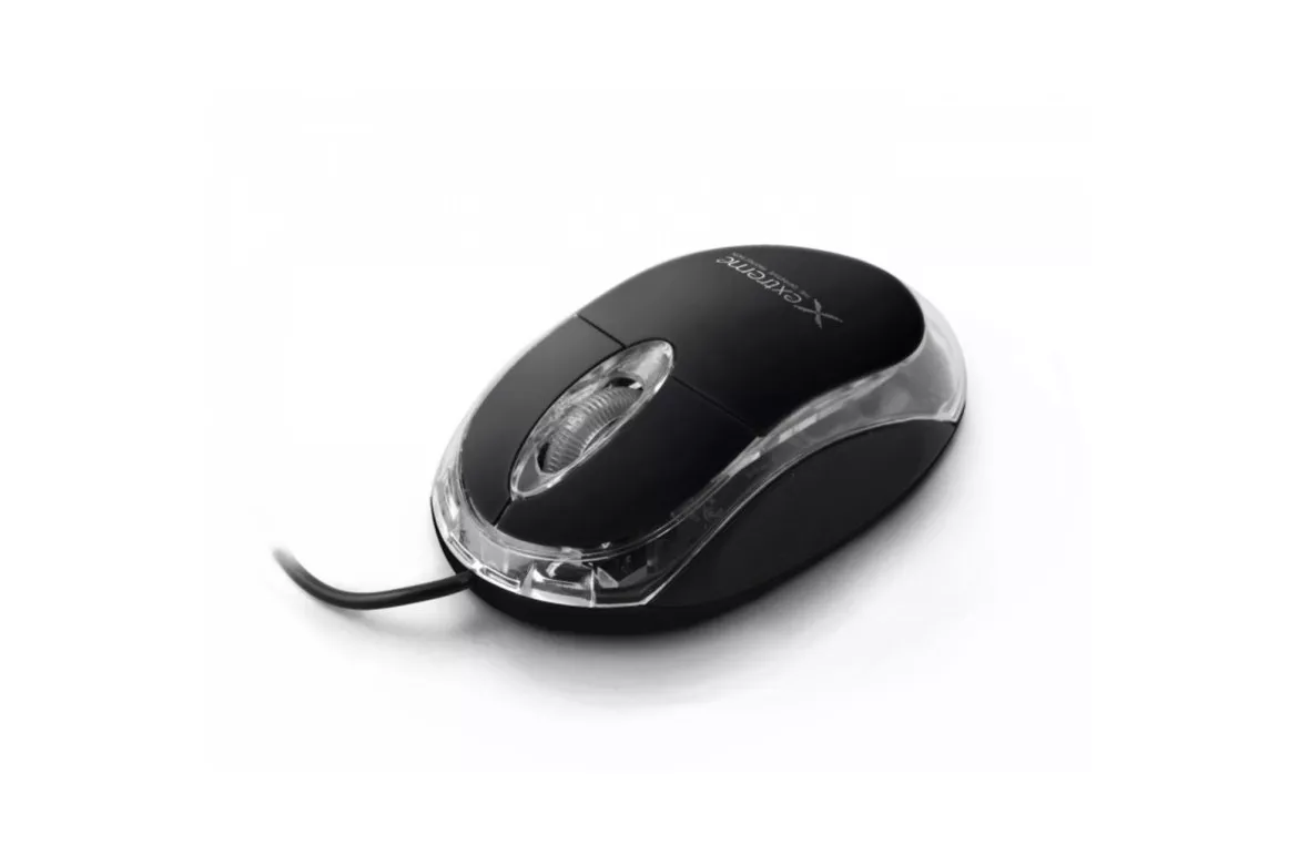 Ratón Titanium TITANUM XM102K USB 1000 DPI Negro Transparente Ambidiestro