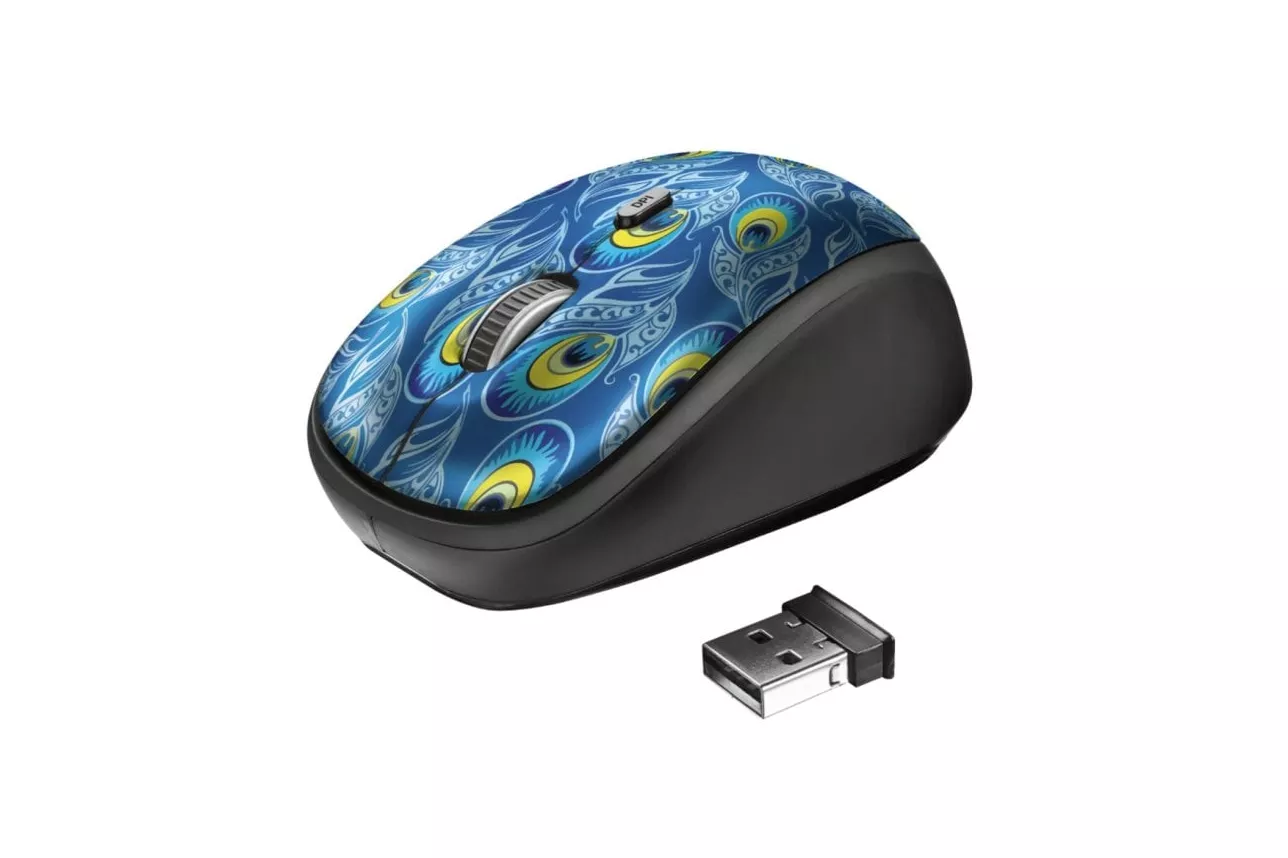 Ratón Trust Yvi Inalámbrico 1600DPI Multicolor Compacto Ambidiestro