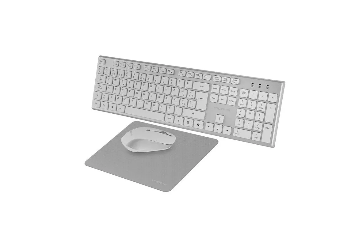 Tacens Zenith Combo Inalámbrico 3en1 Duallink 2.4ghz Teclado Membrana Ratón Óptico Español Blanco