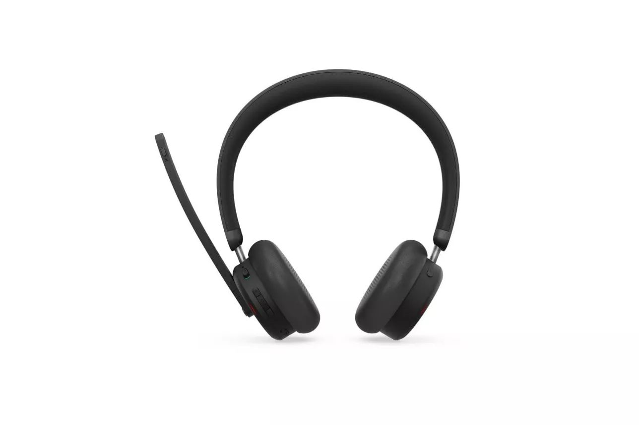 Auriculares Lenovo 6550 inalámbricos Bluetooth con Cancelación de Ruido para oficina y llamadas negros