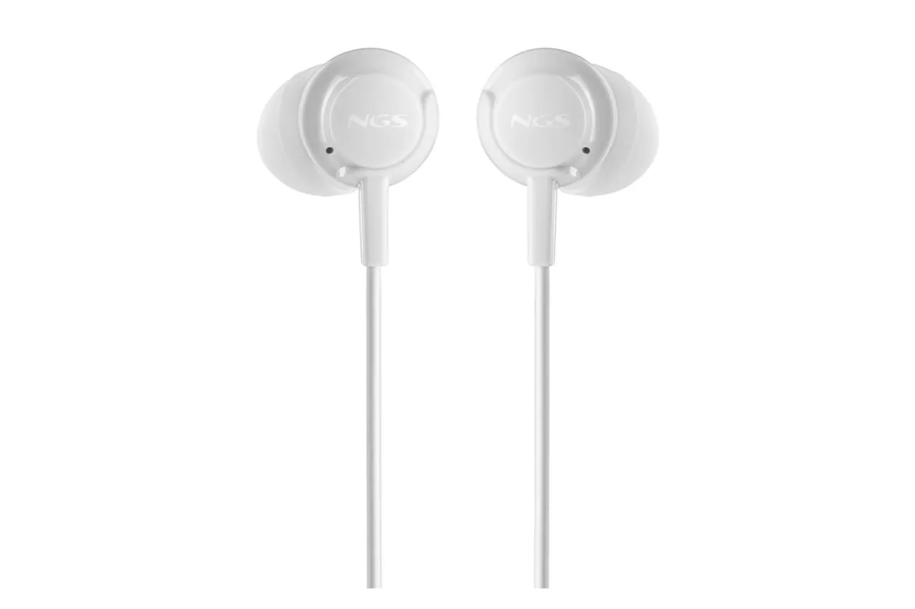 Auriculares NGS Cross Drift con cable Jack 3.5mm para llamadas y música con control en línea blancos