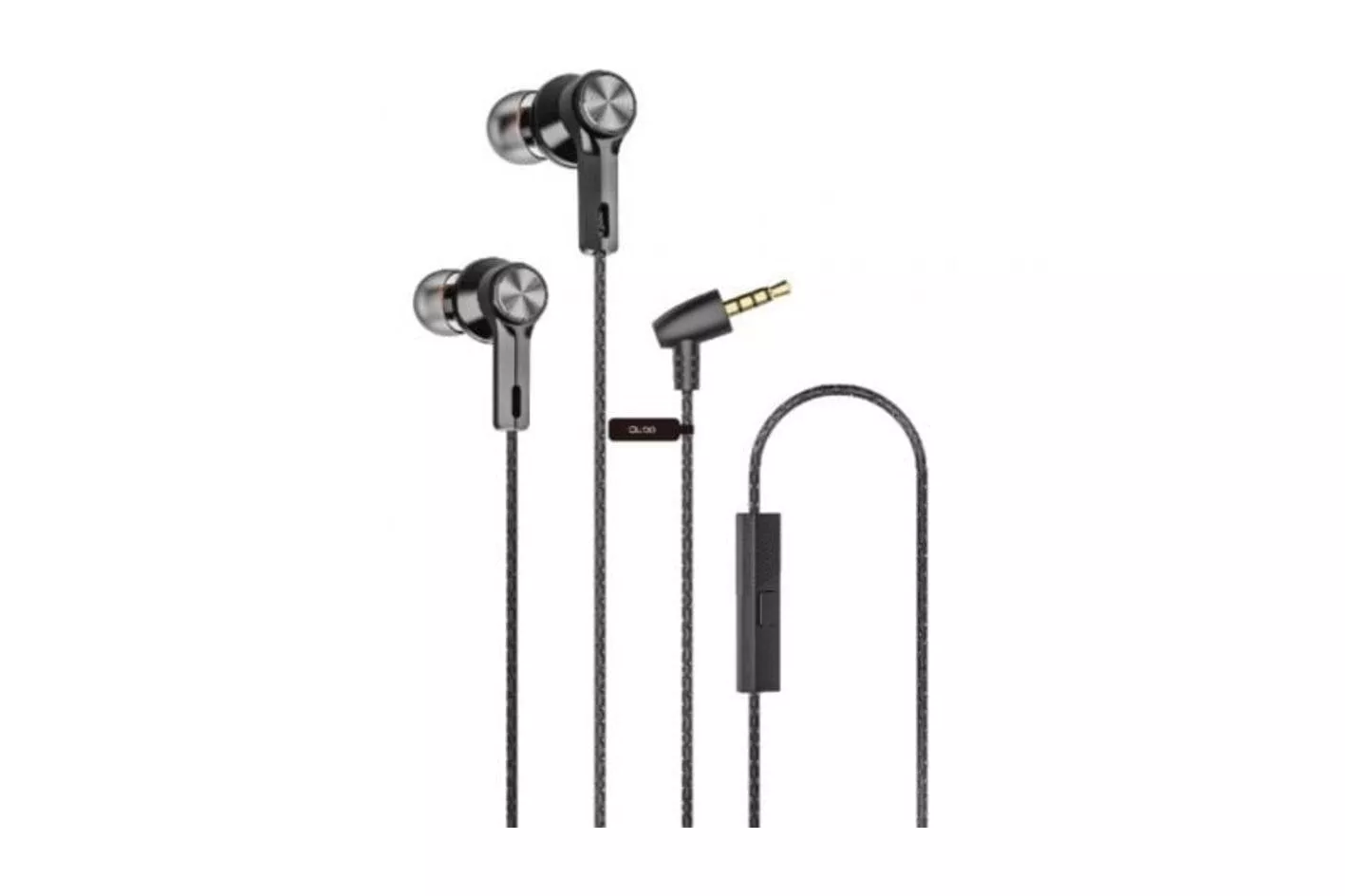 Auriculares Qubo EB-100 con cable Jack 3.5 mm con micrófono gris