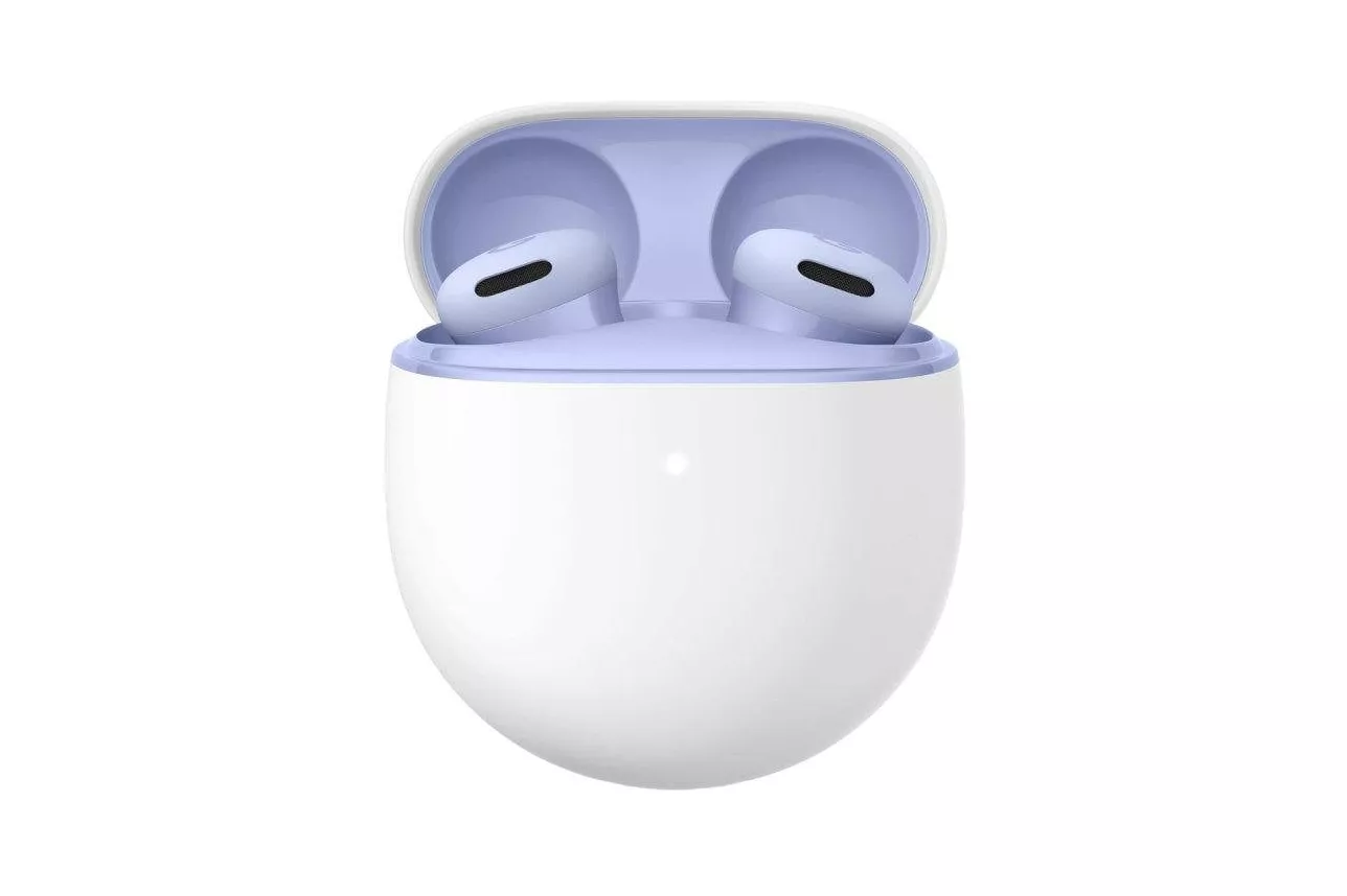 Auriculares Google Pixel Buds 2a inalámbricos Bluetooth con Cancelación de Ruido, micrófono y protección IP54, color lila