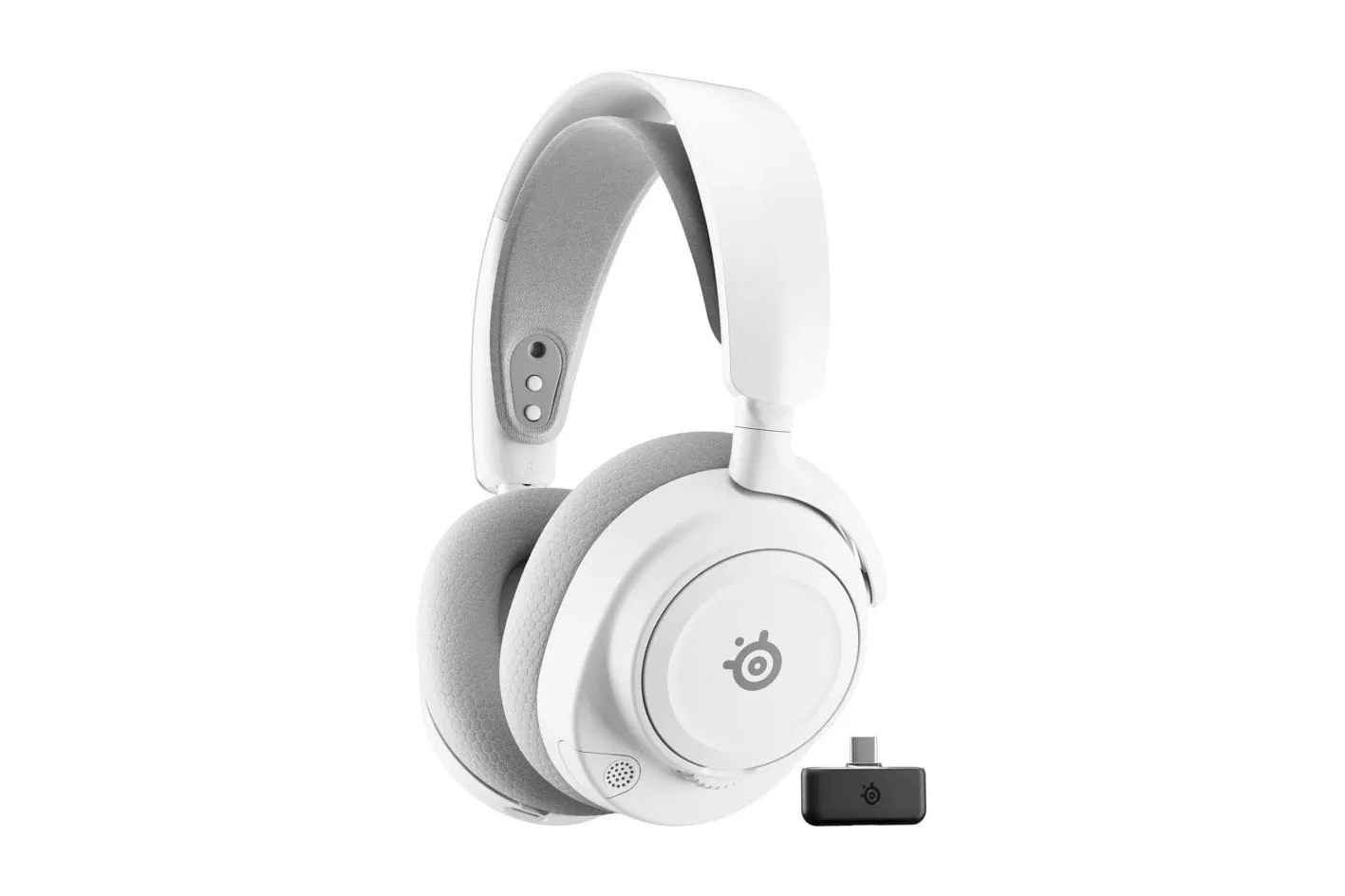 Auriculares Steelseries Arctis Nova 7 Gen 2 inalámbricos Bluetooth y Wireless para gaming con cancelación de ruido Blancos