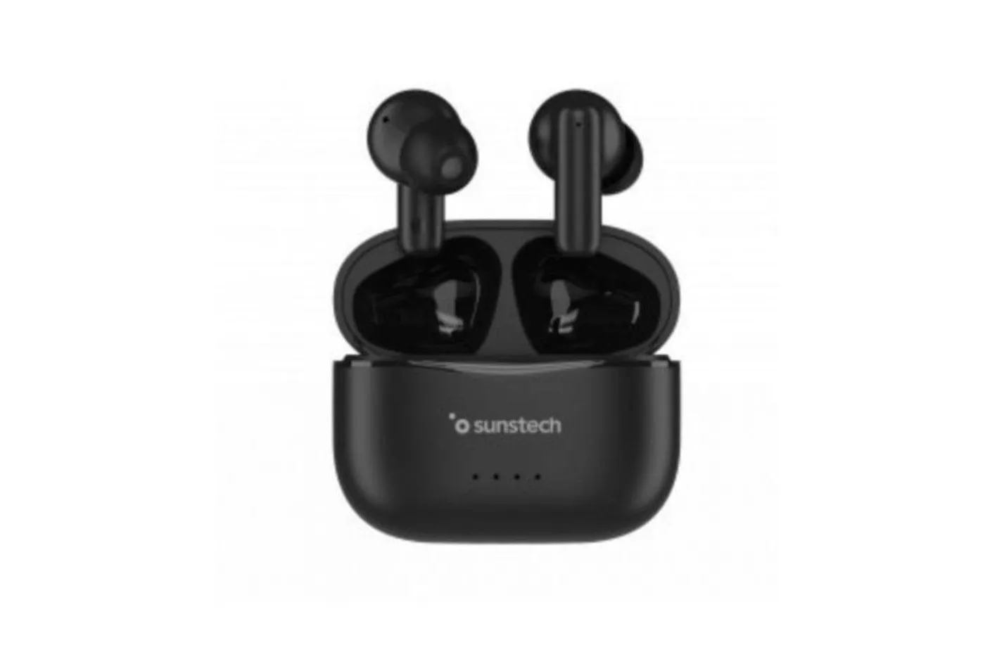 Auriculares Sunstech Wavepods One inalámbricos Bluetooth 5.3 con micrófono y estuche de carga negros