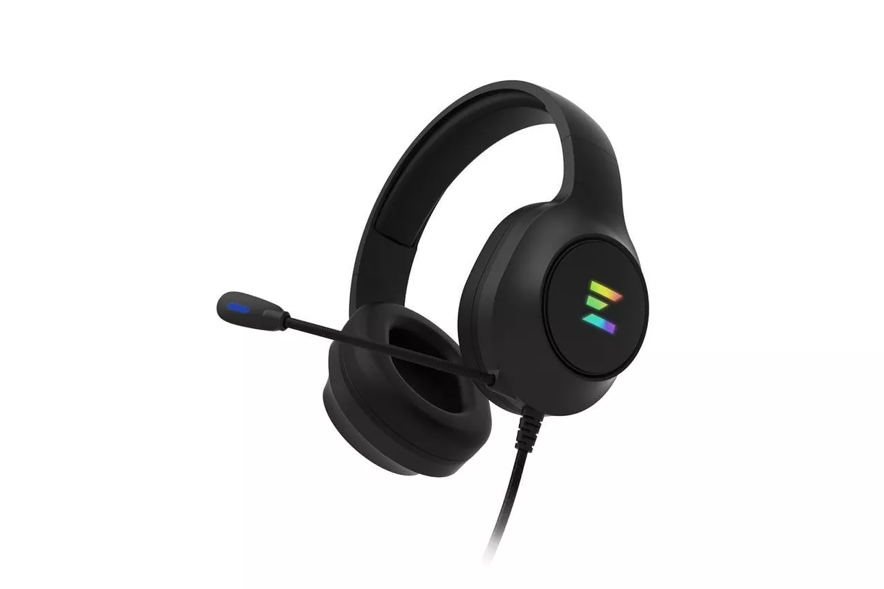 Auriculares Zalman ZM-HPS310 BK con cable USB para gaming con micrófono, negros