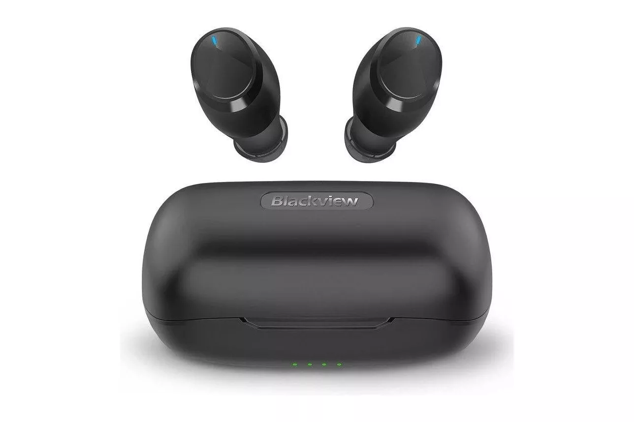 Auriculares Blackview AirBuds 1 inalámbricos Bluetooth 5.0 con Cancelación de Ruido Pasiva y Micrófono, color negro