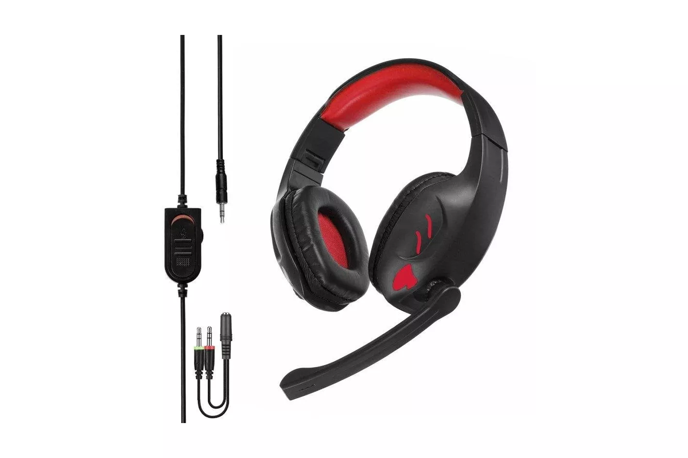 Auriculares Dam Electronics IN-968 con cable Jack 3.5mm gaming con micro y luces LED negros