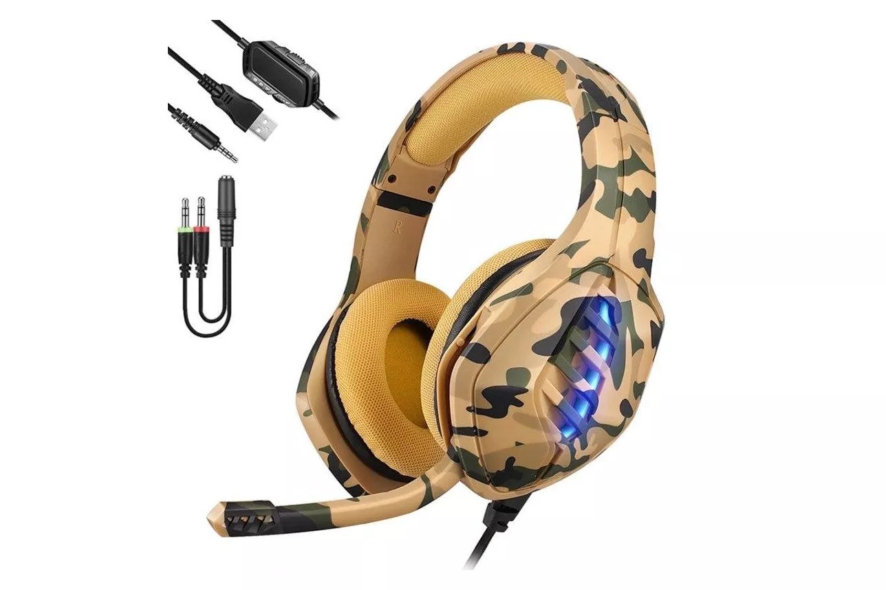 Auriculares Dam Electronics SY733MV con cable minijack Gaming Cancelación Micrófono LED RGB Negros