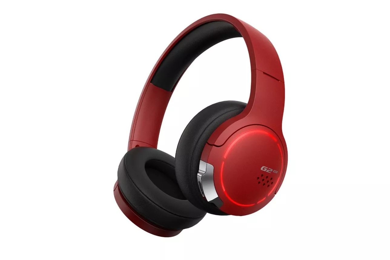 Edifier G2BT Auriculares Gaming Inalámbricos con Cancelación de Ruido Rojos