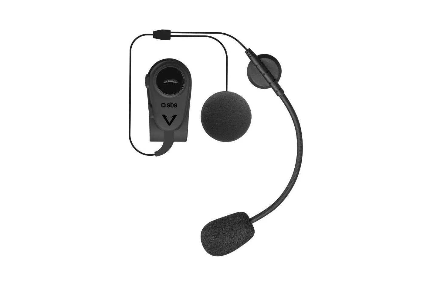 SBS Auriculares Mono Inalámbricos para Moto Negro