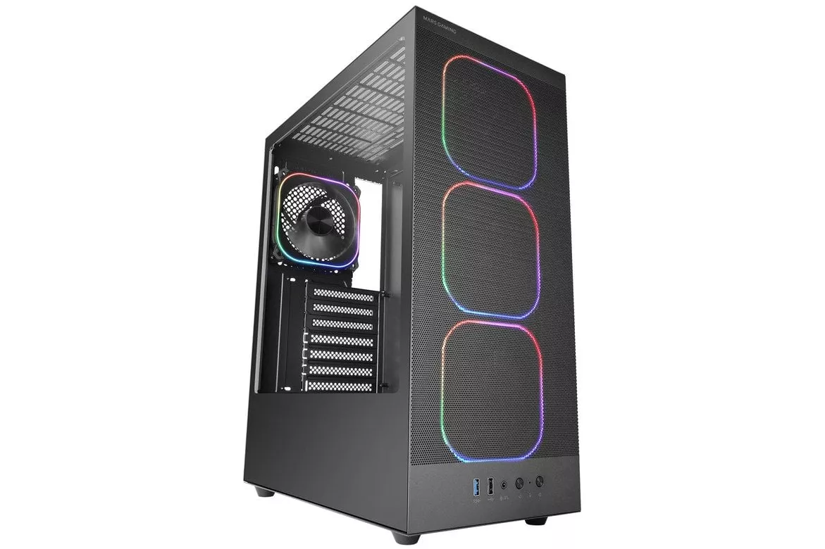 Mars Gaming Mc-nebula Caja Gaming Atx 4 Ventiladores Argb 120mm Cablehatch Cristal Templado Negro