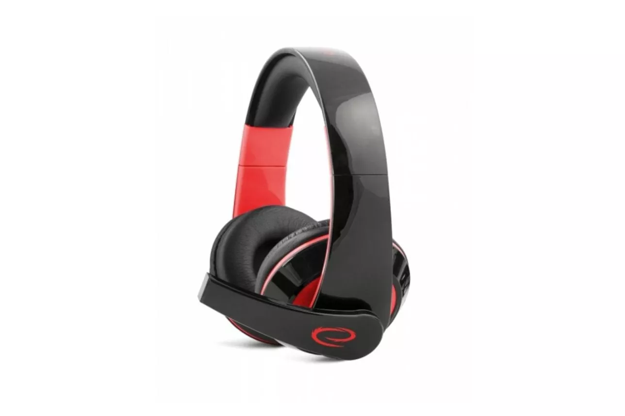 Auriculares Esperanza EGH300R con cable, conectividad jack, gaming, sin retroiluminación, negros y rojos