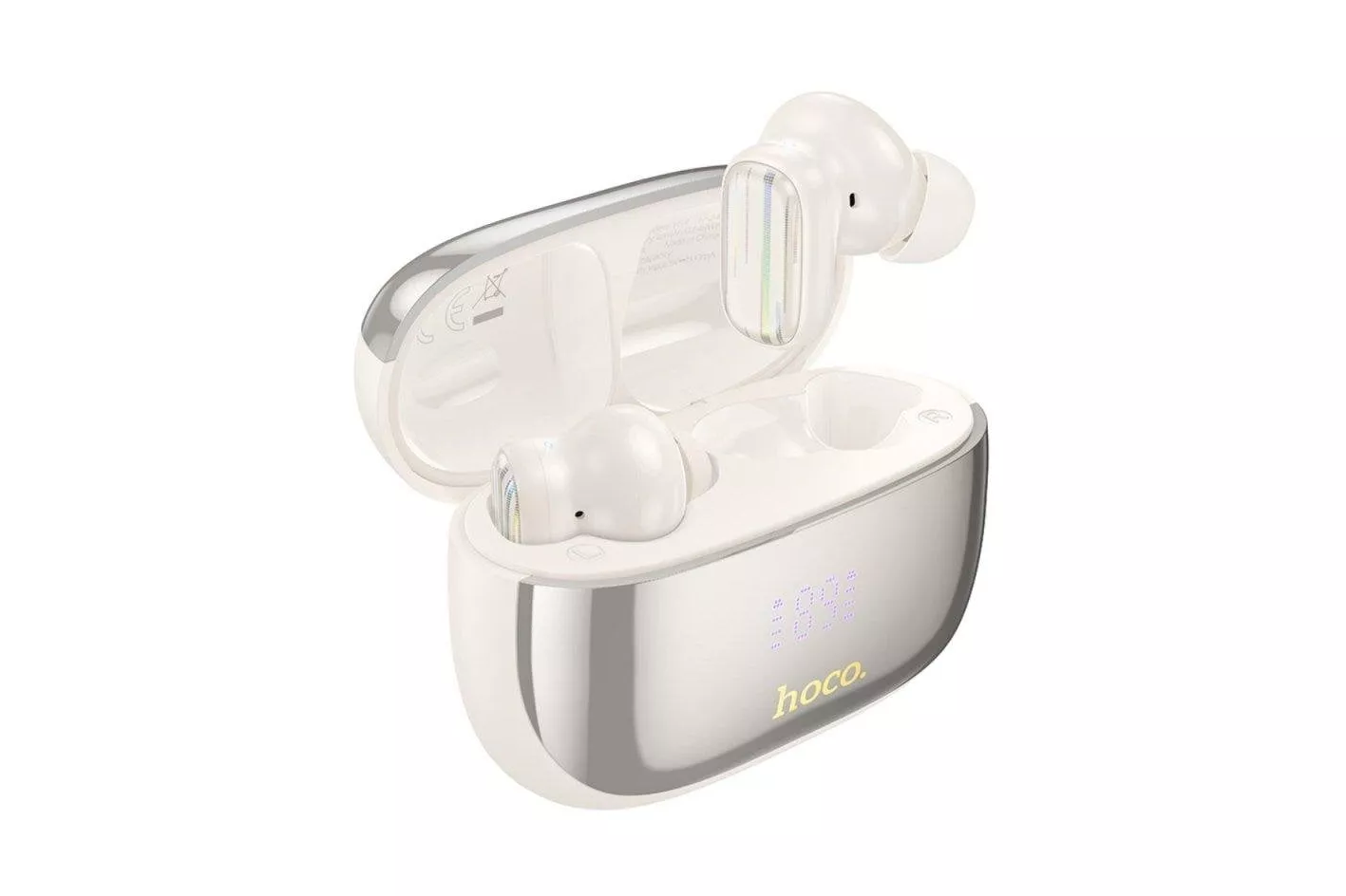 Auriculares Hoco Eq20 Mini ANC inalámbricos Bluetooth 5.4 con Cancelación de Ruido y autonomía extendida, blancos