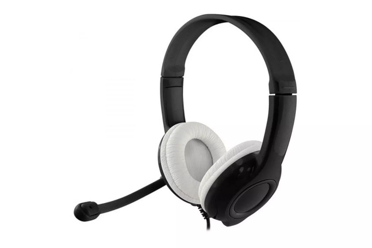 Auriculares Media-Tech Epsilon MT3573 con cable USB, control en línea, llamadas y música, negros