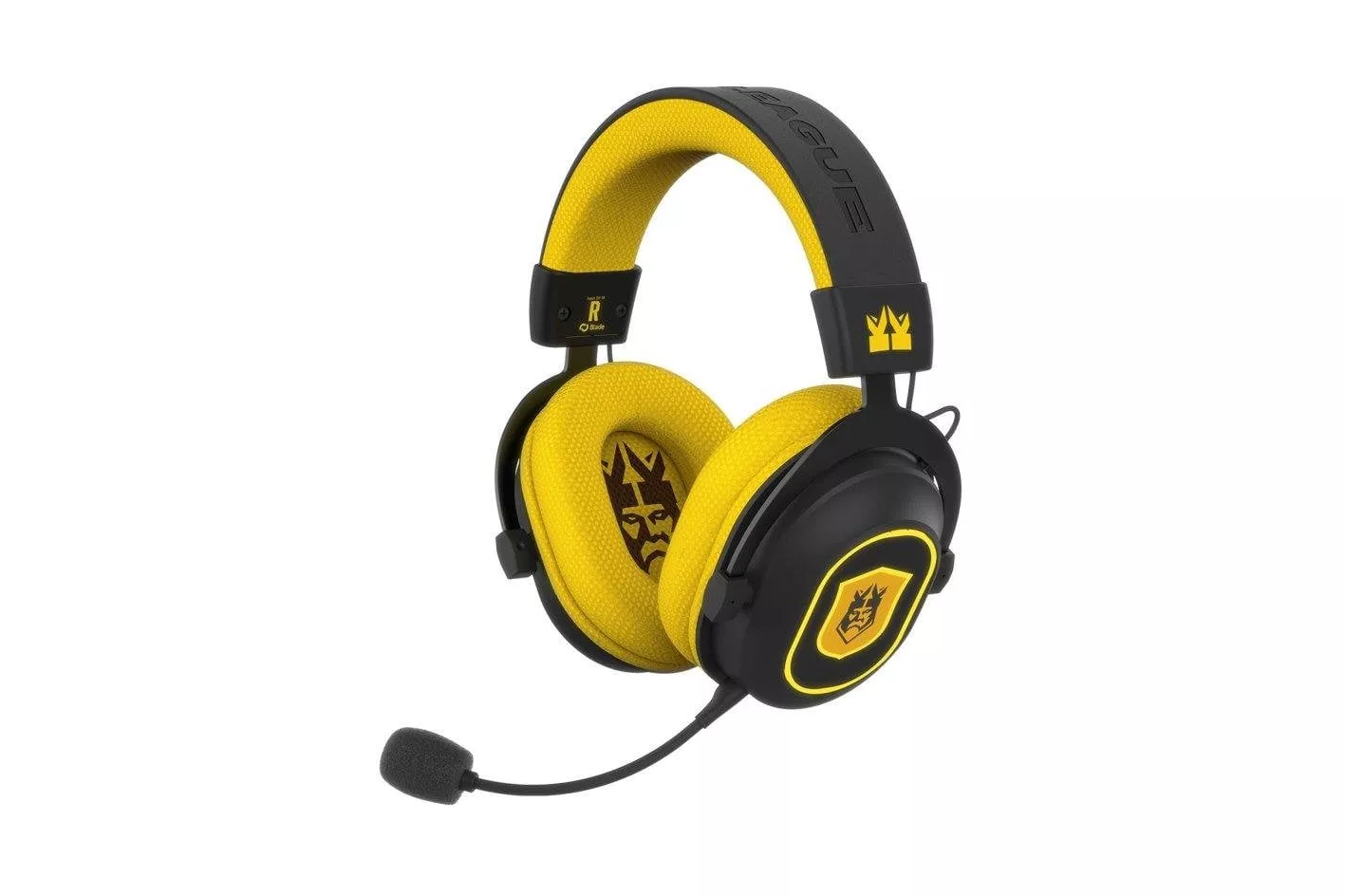 Auriculares Blade Kings League inalámbricos trimodo gaming con placas magnéticas y LED negros