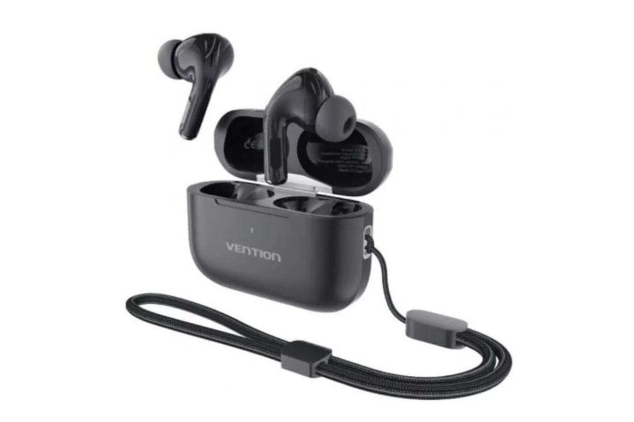 Auriculares Vention Echo Lite E11 Plus inalámbricos Bluetooth autonomía 30h negros