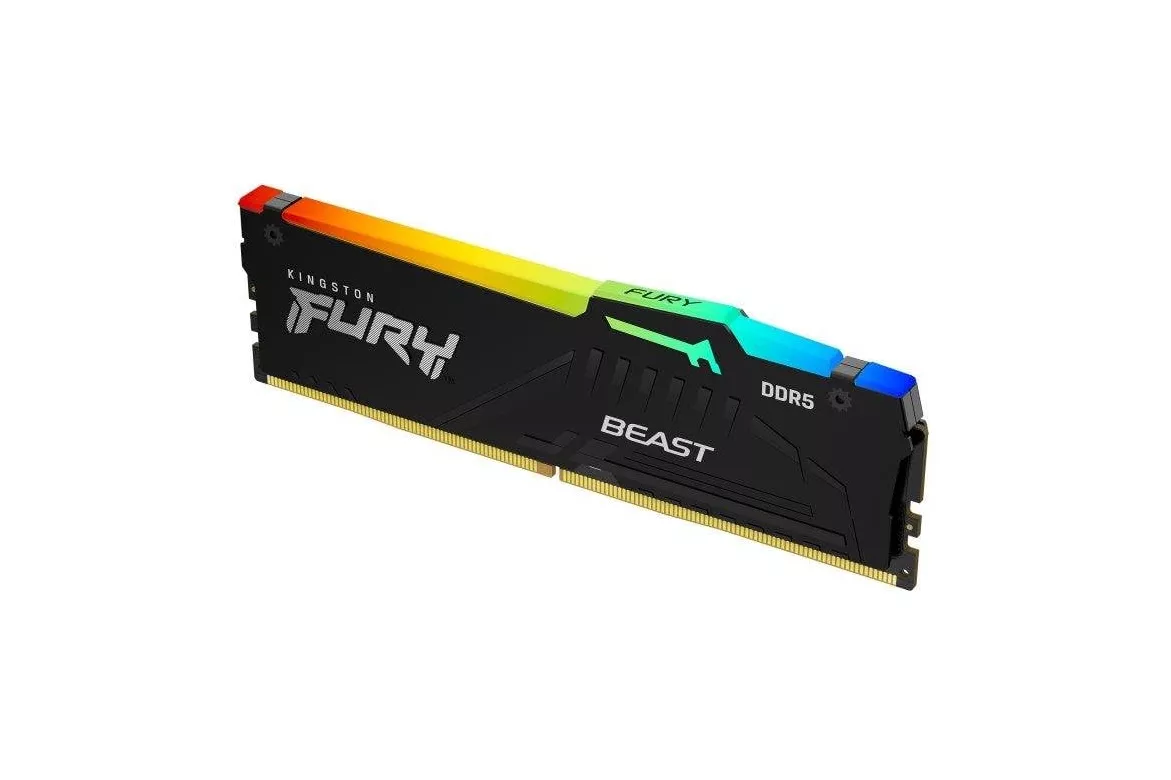 Memoria RAM Kingston FURY Beast RGB 64GB 1x64GB DDR5 5600MHz CL40 Intel XMP AMD EXPO RGB