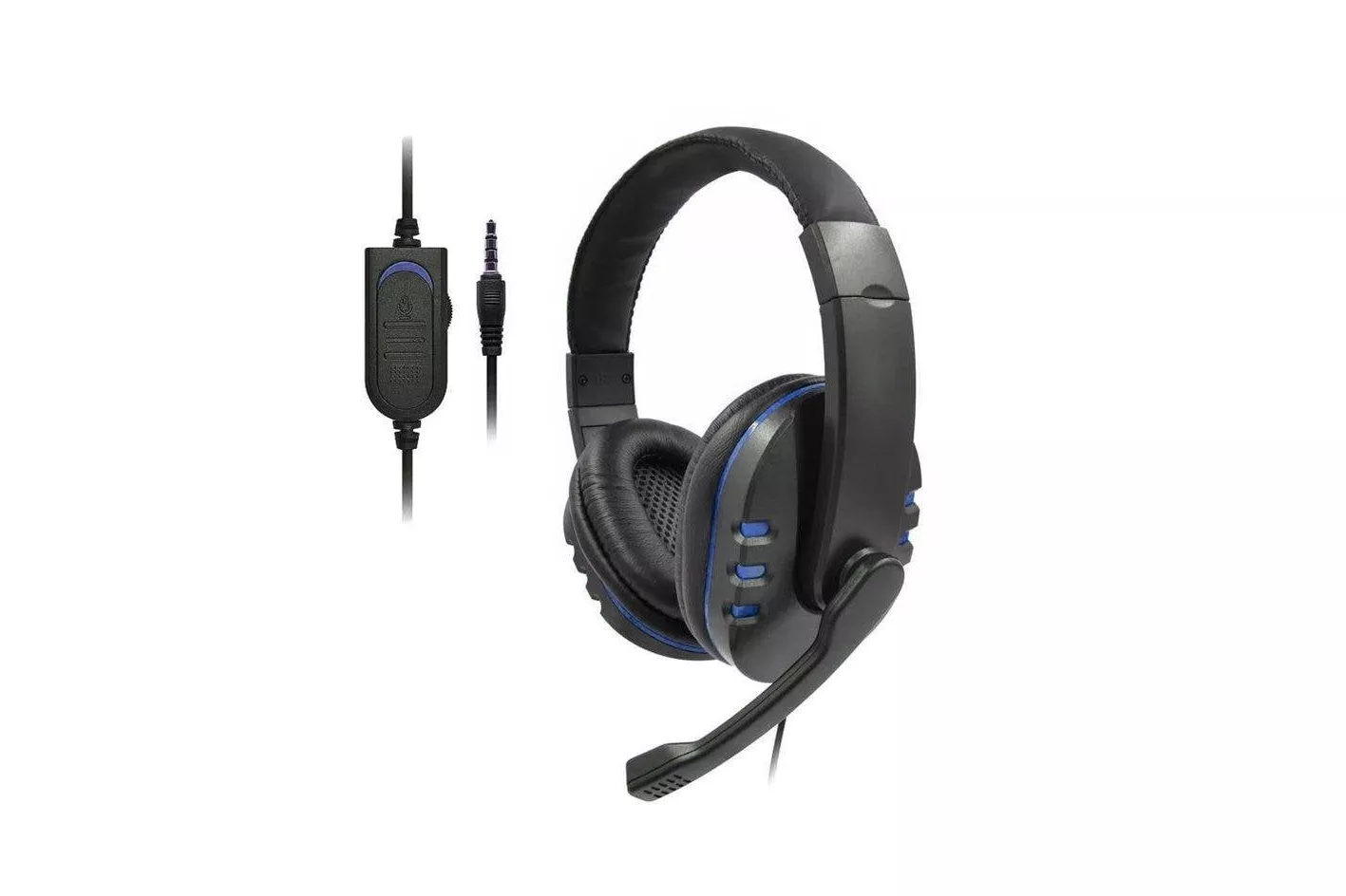 Auriculares Dam Electronics PS488 con cable Jack 3.5 mm gaming con micrófono flexible negros