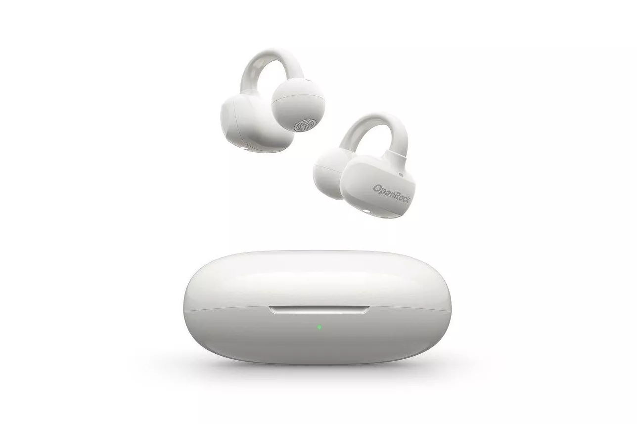 Auriculares OpenRock E deportivos inalámbricos Bluetooth para uso activo y resistencia IPX4 blancos