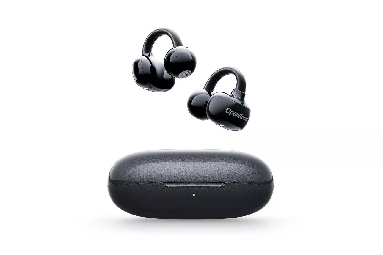 Auriculares OpenRock E inalámbricos Bluetooth deportivos con modo juego, impermeables IPX4, negros