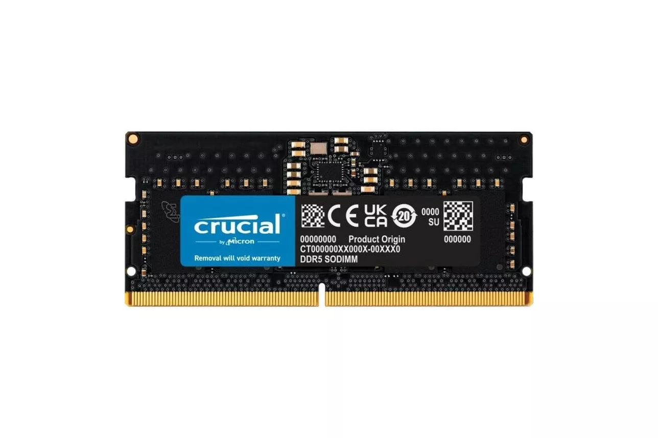 Memoria RAM Crucial CT8G56C46S5T 8GB 1x8GB DDR5 5600MHz CL46 On-Die ECC SODIMM