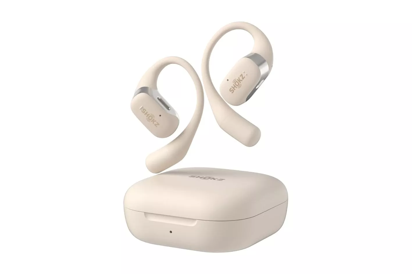 Shokz Openfit Auriculares Inalámbricos Open Ear IP54 con Micrófono Beige