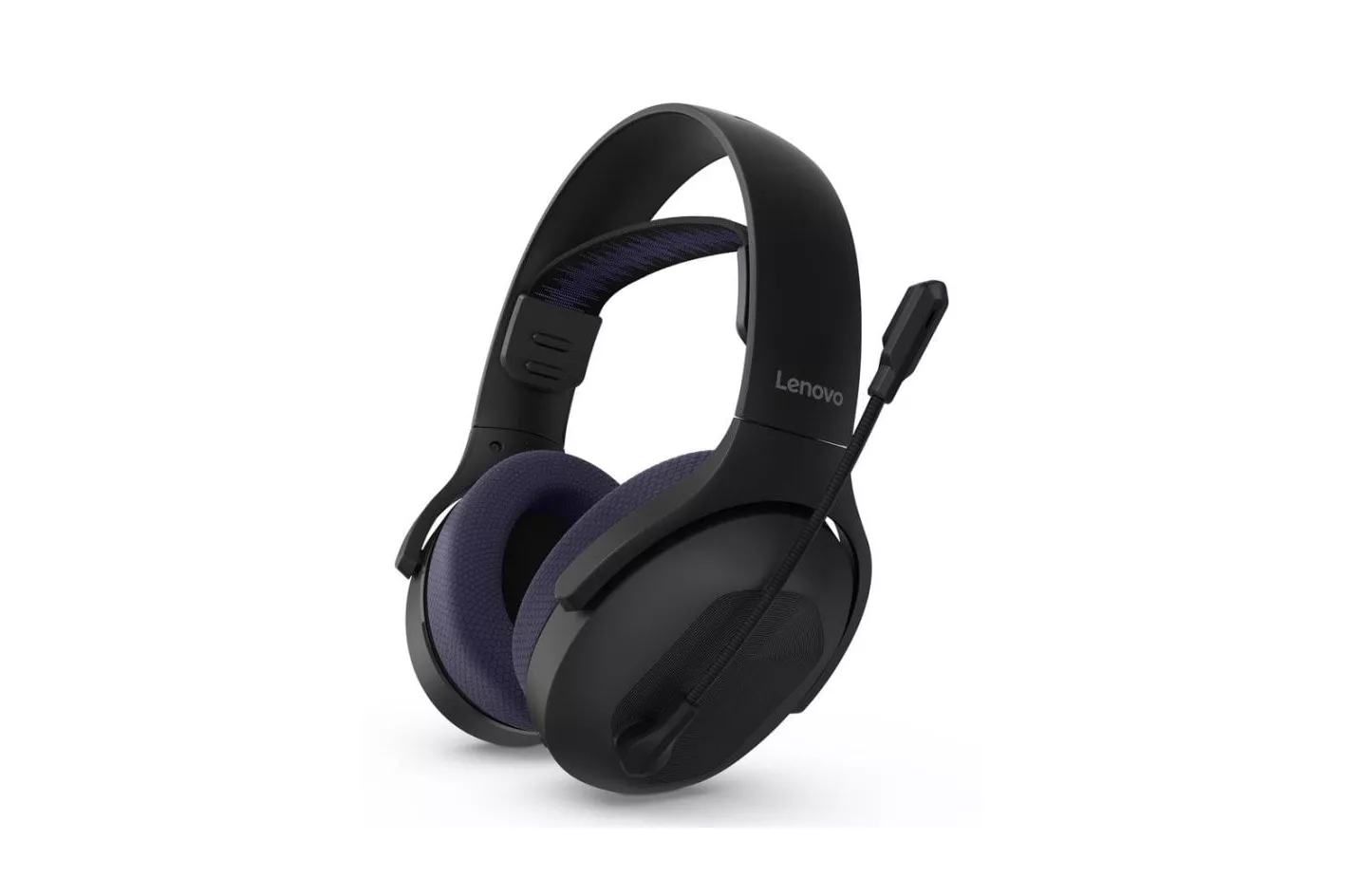 Auriculares Lenovo Legion H410 inalámbricos Bluetooth para gaming con micrófono, negro y púrpura